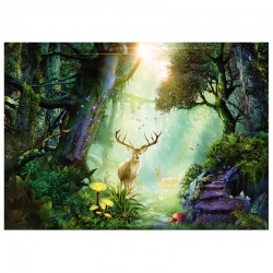 PUZZLE 1000 pcs CHEVREUILS DANS LA FORET