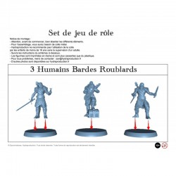 FIGURINES : 3 HUMAINS BARDES ROUBLARDS