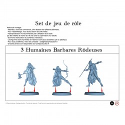 FIGURINES : 3 HUMAINES GUERRIERES BARBARES