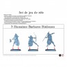 FIGURINES : 3 HUMAINES GUERRIERES BARBARES