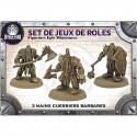 FIGURINES : 3 NAINS GUERRIERS BARBARES