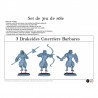 FIGURINES : 3 DRAKEIDES GUERRIERS BARBARES