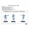 FIGURINES : 3 TIEFFELINS MAGICIENNES GUERRIERES