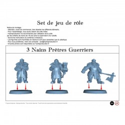 FIGURINES : 3 NAINS PRETRES GUERRIERS