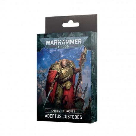 WARHAMMER 40K : CARTES TECHNIQUES: ADEPTUS CUSTODES (FRANCAIS)